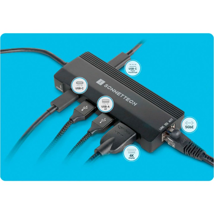 SONNET USB-C multiport hub with HDMI output and Ethernet