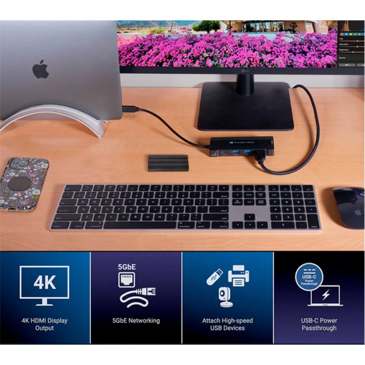 SONNET USB-C-Multiport-Hub mit HDMI-Ausgang und Ethernet
