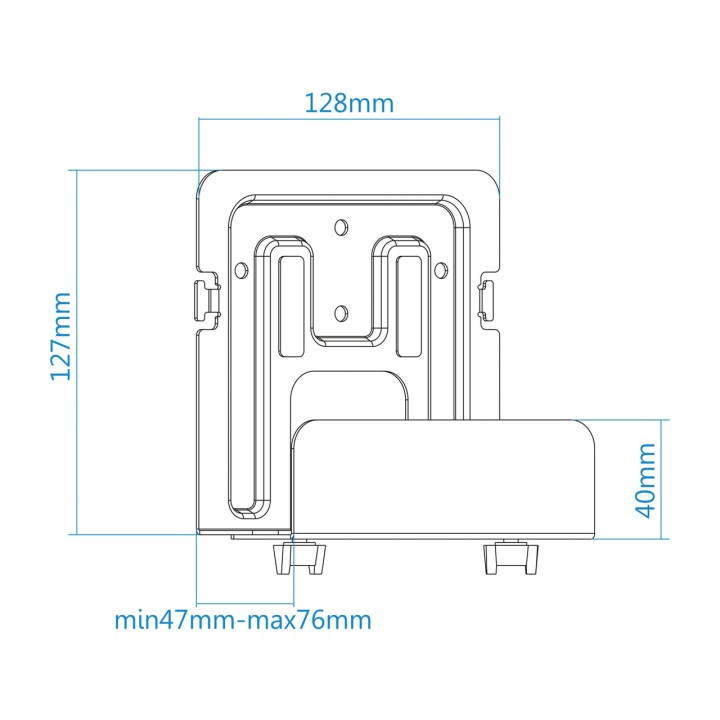 TOOQ Soporte de pared ajustable para router, mini PC y