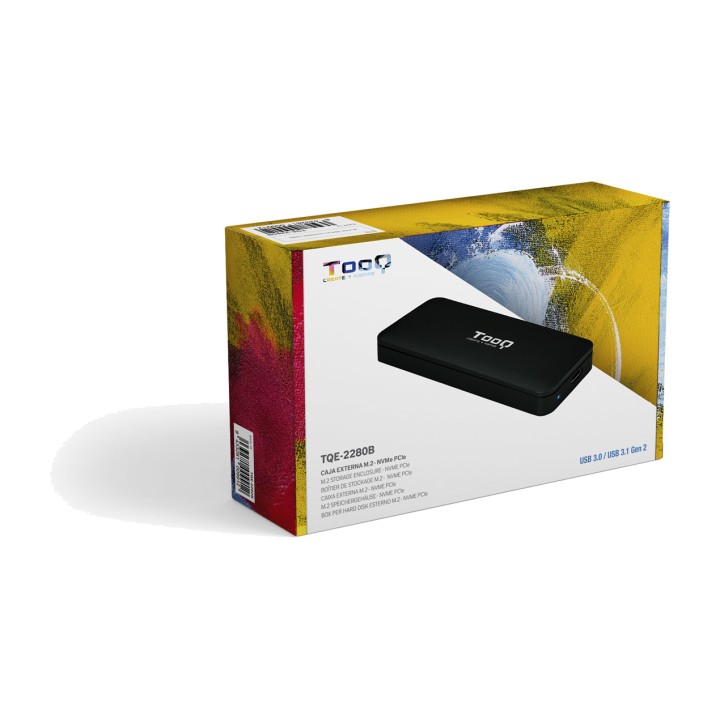 TOOQ Caja externa USB-C de aluminio para SSD TQE-2280B M.2-NVME 10GBPS DSP0000009530