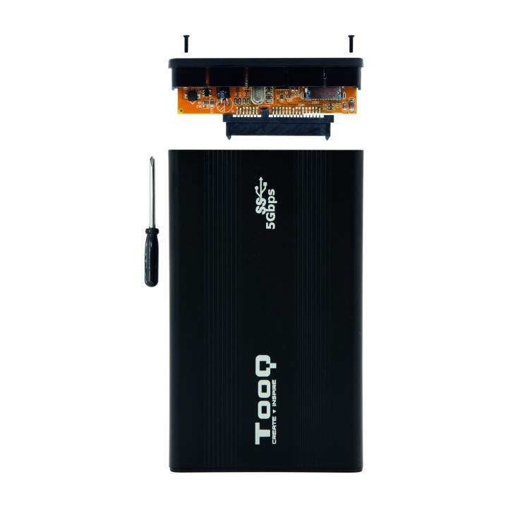 TOOQ Caja externa para disco duro SATA TQE-2524B 2,5" USB-3.0 9,5MM DSP0000009248