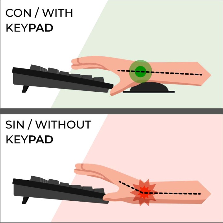 PHOENIX Ergonomic memory foam keyboard wrist rest PH-KEYPAD