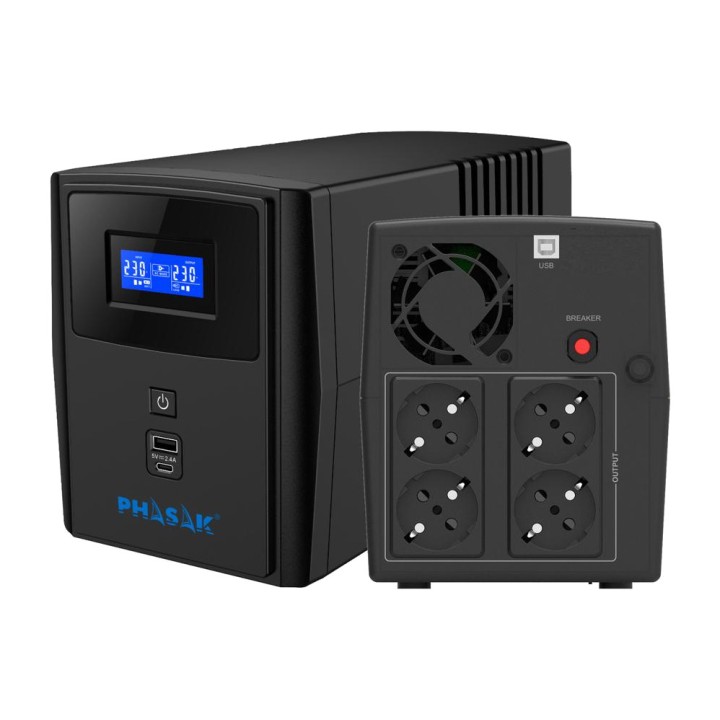 PHASAK Onduleur interactif avec écran LCD SIRIUS-PH-7322