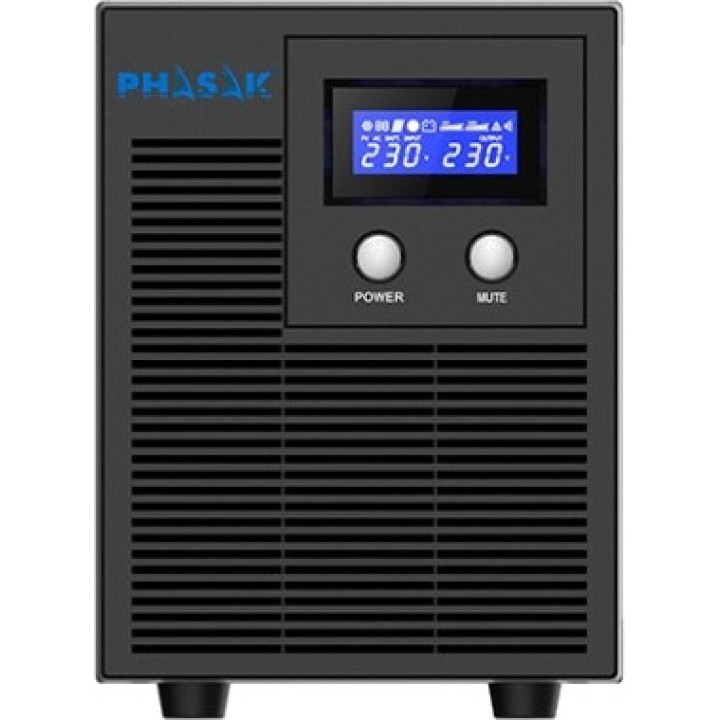PHASAK Onduleur interactif tour avec écran LCD
