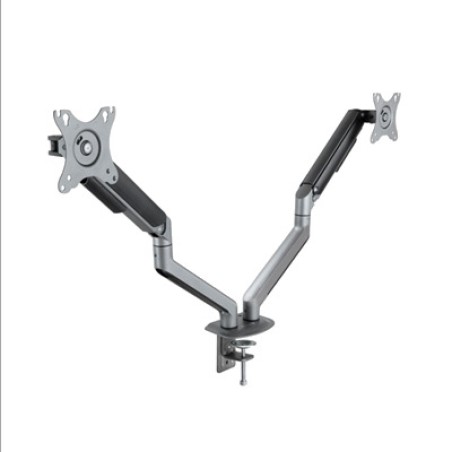 supporto doppio per monitor con bracci a molla e fissaggio alla scrivania db4132tnr 17-32" 9kg