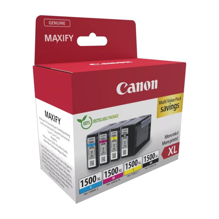 CANON Pack de cartouches d’encre PGI-1500XL BK/C/M/Y 4 UDS