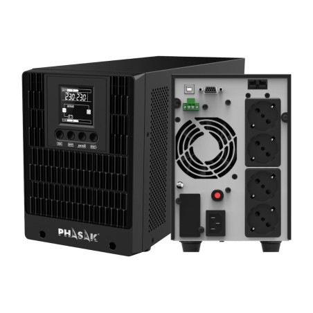 online-usv mit doppelwandler und 3 schuko-steckdosen smart-pro ph-9220 2000va 2000w