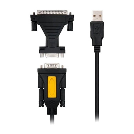 cable conversor usb-a a puerto serie rs232 con adaptador db25 db9 1,8 m