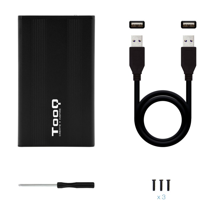 TOOQ Extern kapsling i aluminium för SATA-hårddisk TQE-2510B