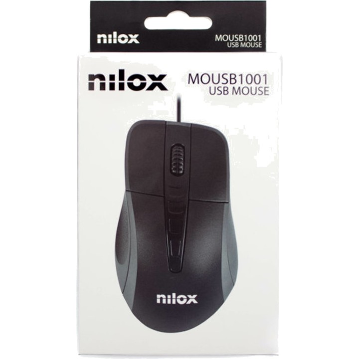 NILOX Mouse ottico USB cablato MOUSB1001 1000DPI