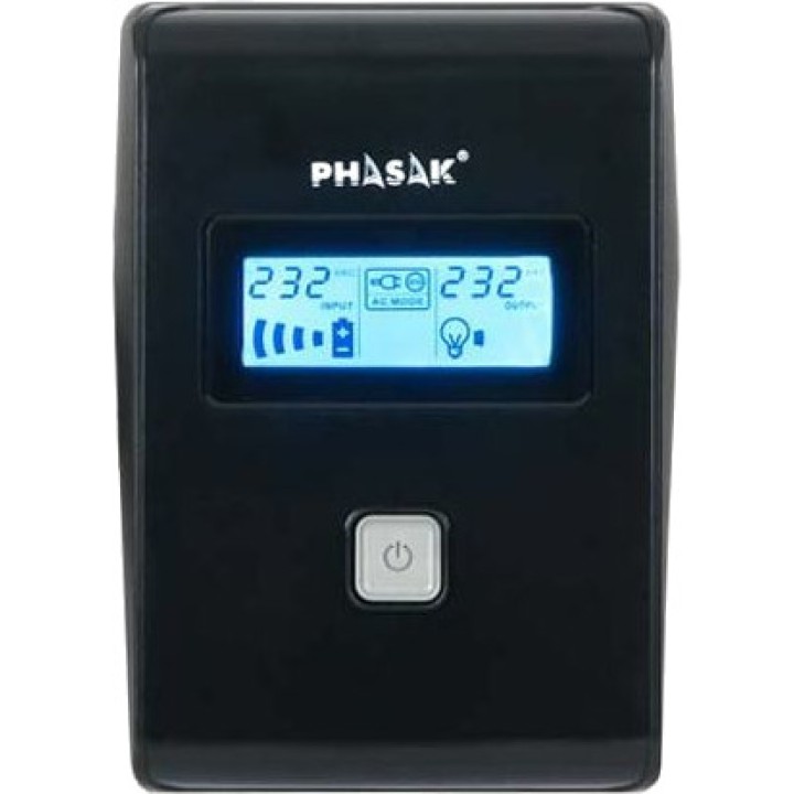 PHASAK Interactive UPS with AVR regulator and 2 Schuko