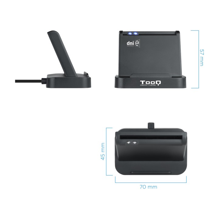 TOOQ Lector de DNI electrónico para sobremesa TQR-220-VISION