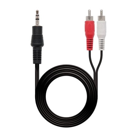 stereo audiokabel z jacku na 2 konektory rca samec 3,5mm 3 m