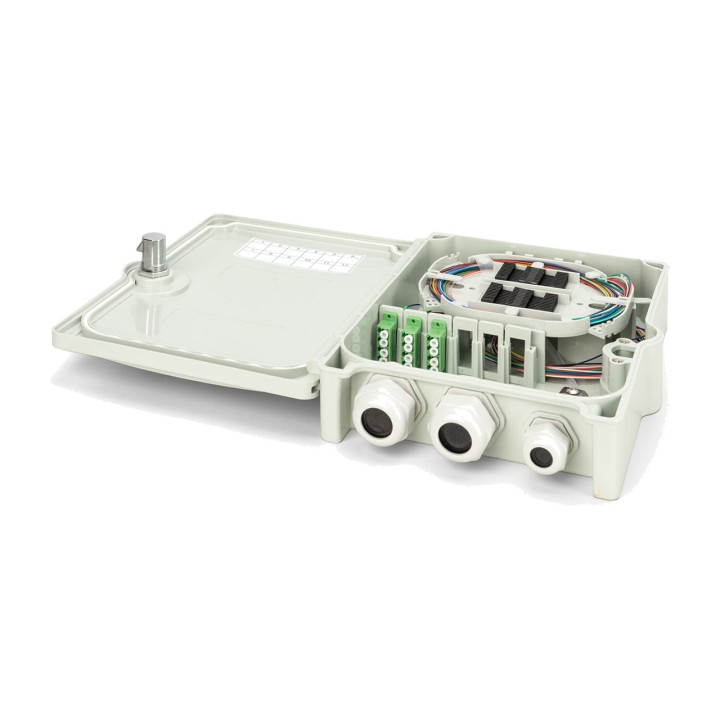 DIGITUS Caja de distribución de fibra óptica equipada