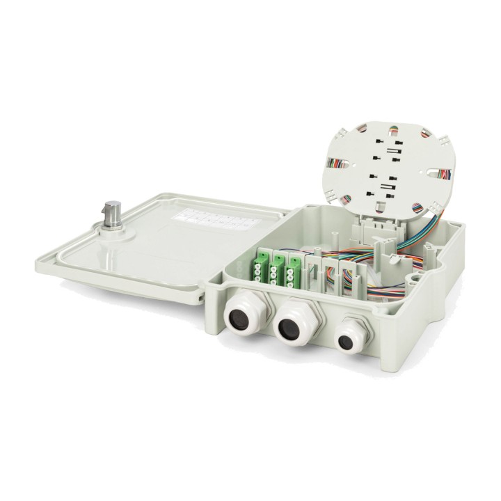 DIGITUS Bestückter Glasfaser-Verteilerkasten zur Wandmontage