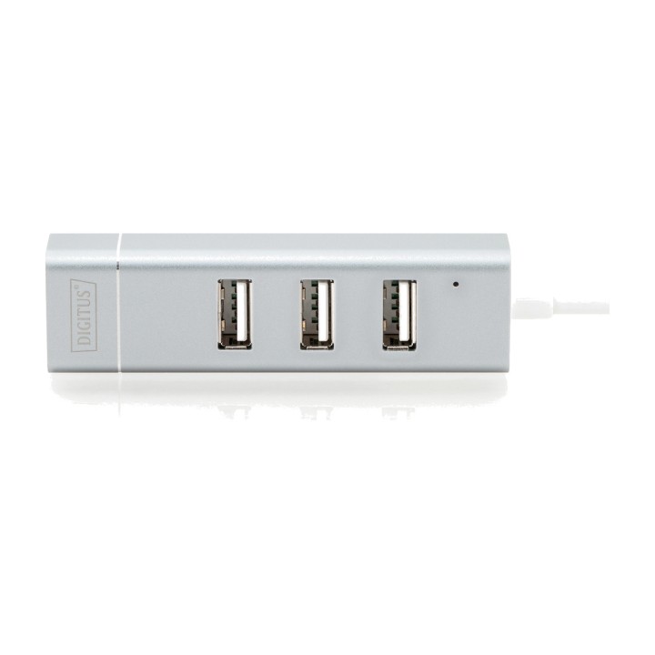 DIGITUS 3-port USB Type-C hub with Fast Ethernet network