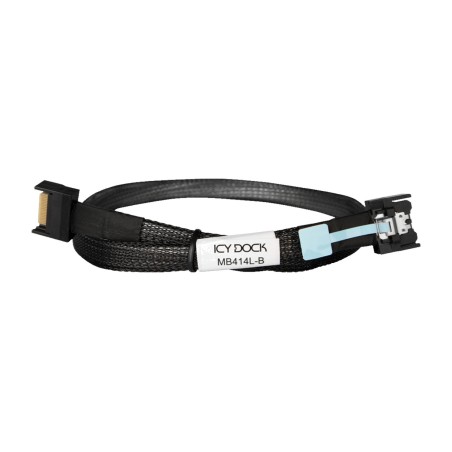 cablu intern mcio cu dublu conector pentru ssd nvme x4 pcie5 50 cm mb414l-b