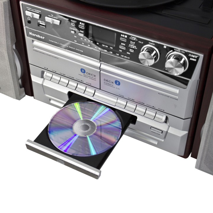KARCHER AUDIO Retro music system with turntable, dual