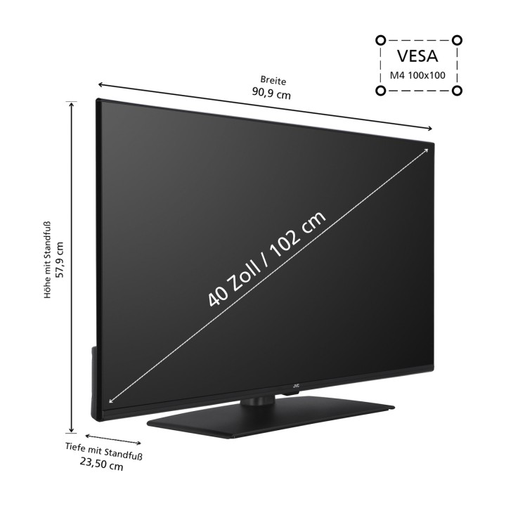 JVC 40-Zoll-LED-Fernseher mit Triple-Tuner LT-40VF4455
