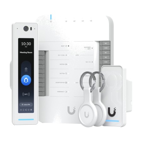 access control starter kit with two readers and camera unifi access g3-starter-pro