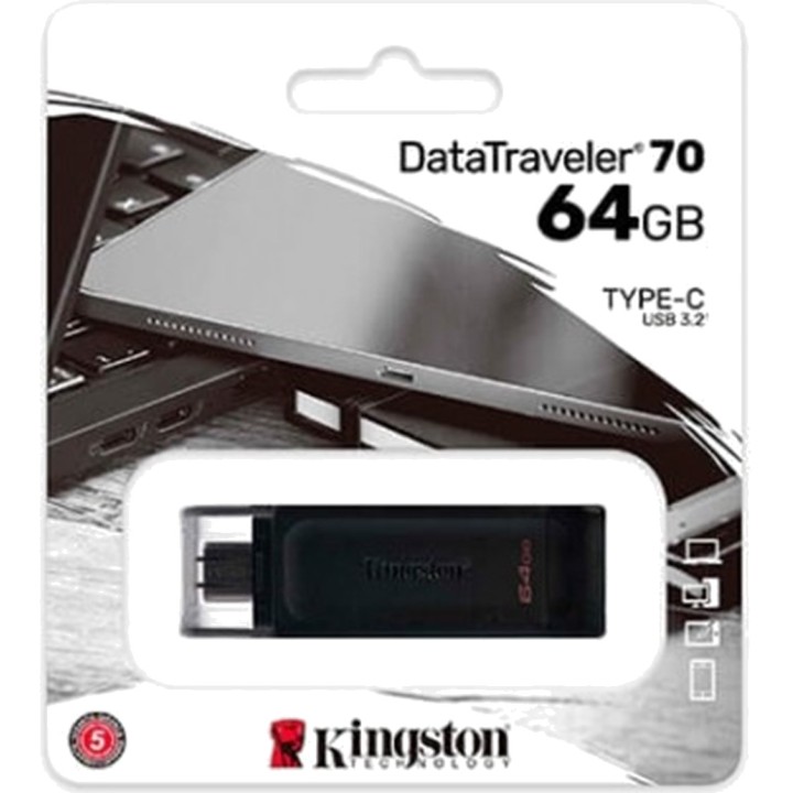 KINGSTON Memoria USB tipo C DATATRAVELER-70 64GB