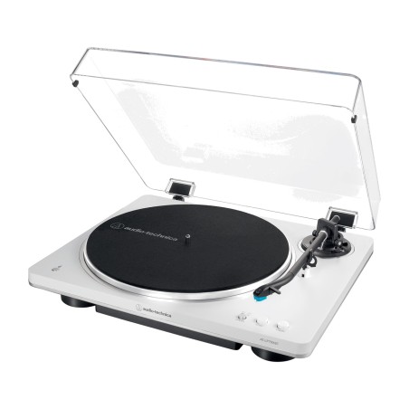 automatic bluetooth turntable with j-shaped tonearm and belt drive at-lp70xbt
