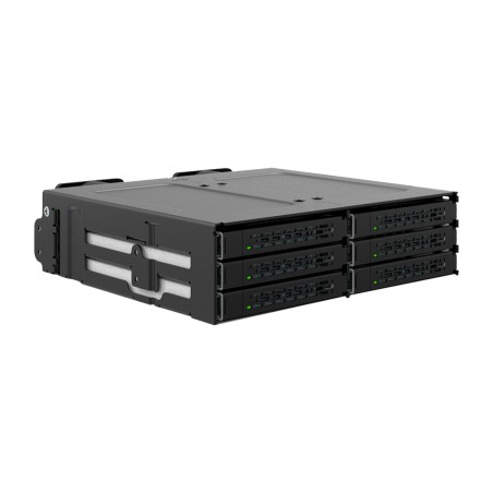 bastidor extraíble para 6 ssd nvme u.2 y u.3 tougharmor-mb118vp-b 5,25" pcie-4.0 sff-8654