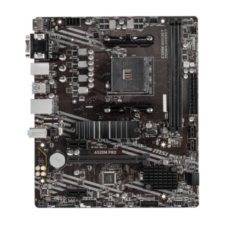 MSI Carte mère micro ATX pour AMD Ryzen 5000 A520M PRO DDR4