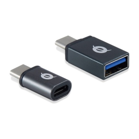 kit 2 adaptadores otg usb-c macho a usb-a y micro usb hembra donn-04 3.1