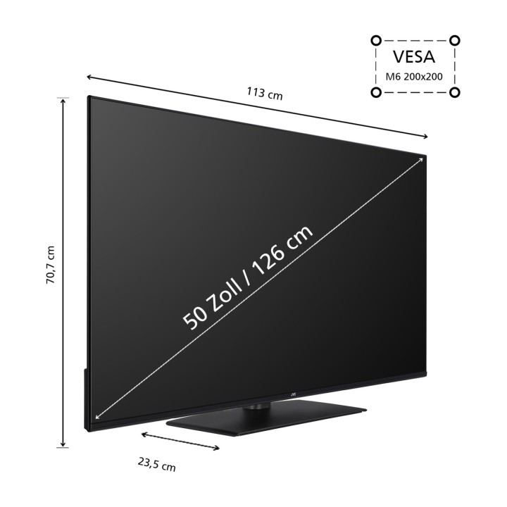 JVC Smart TV QLED da 50 pollici LT-50VUQ3455 4K-UHD