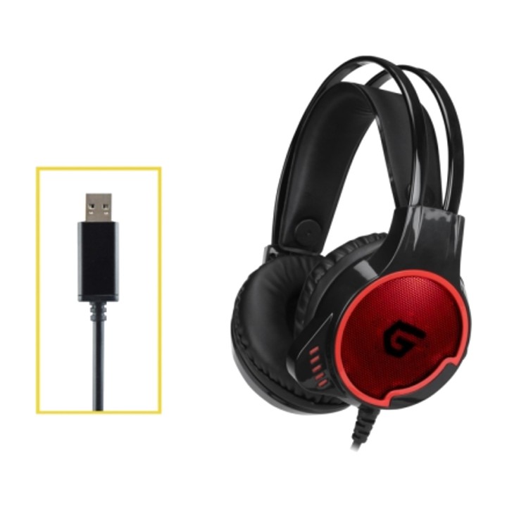 CONCEPTRONIC USB-Gaming-Kopfhörer mit 7.1-Surround-Sound und