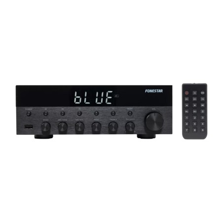 amplificateur stéréo hi-fi avec bluetooth, radio fm et usb 15+15w rms mp3