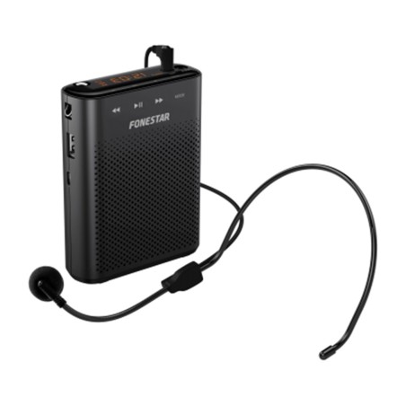 amplificator portabil de talie cu microfon de cap pentru profesori 30 w micro-sd mp3