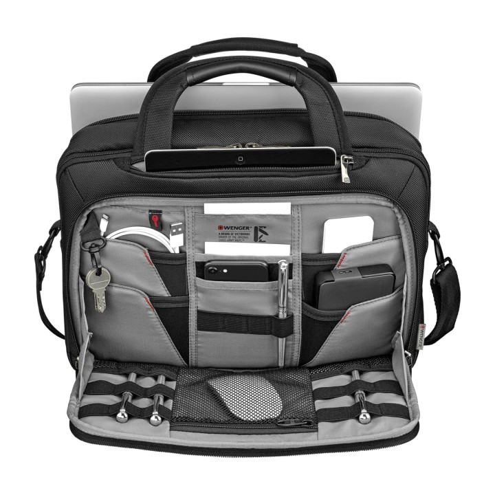 WENGER Laptoptasche für Laptop und Tablet mit Trolley-Gurt