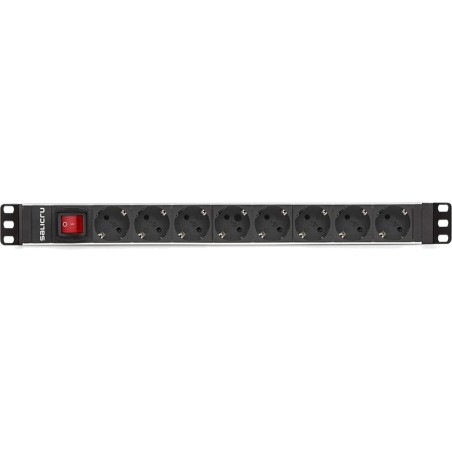 19-inch rack pdu power strip with switch and 8 schuko outlets sps 8f 16a