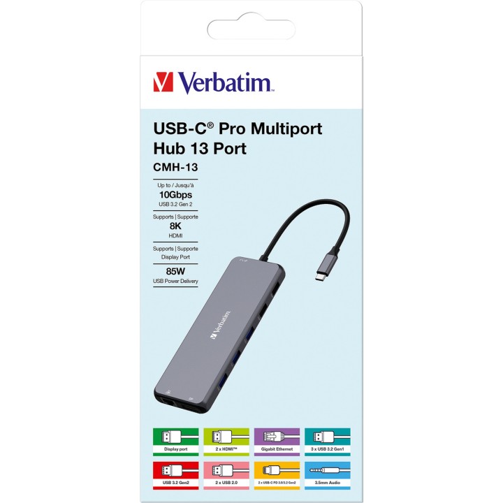 VERBATIM Docking station USB-C per triplo display con rete e