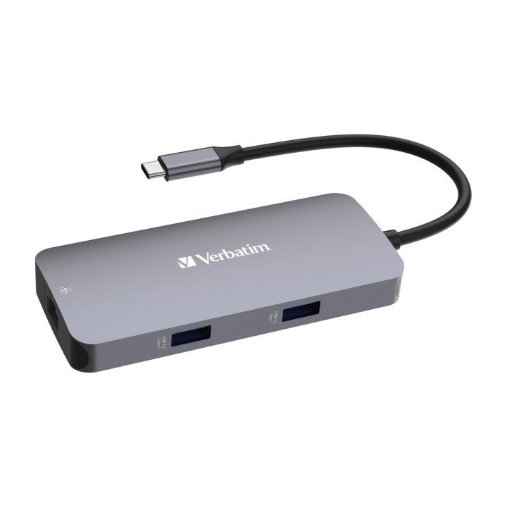 VERBATIM USB-C-Multiport-Hub mit Netzwerkanschluss und HDMI