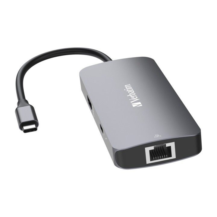 VERBATIM USB-C multiport hub with network port and HDMI