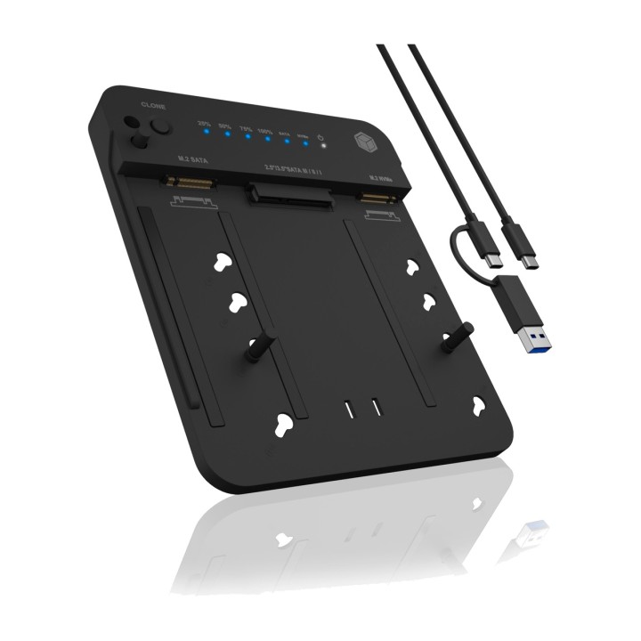 ICY BOX Docking station e clonatore per unità SATA e SSD M.2