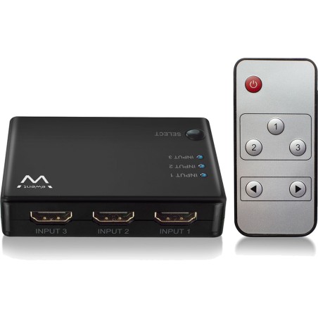 hdmi switch with remote control ew3730 4k 3x1