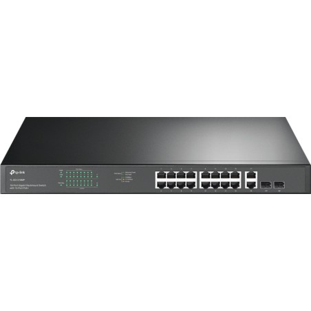 switch não gerenciado gigabit de 18 portas com 16 poe+ para rack tl-sg1218mp 2x-sfp 250w