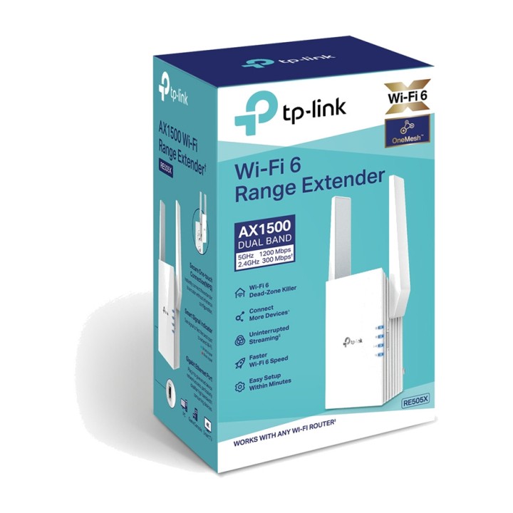 TP-LINK WiFi-6-Mesh-Repeater mit 2 Antennen und Gigabit-Port