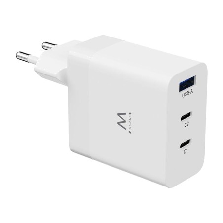 pikalaturi seinään ew1323 65w 2xusb-c 1xusb-a