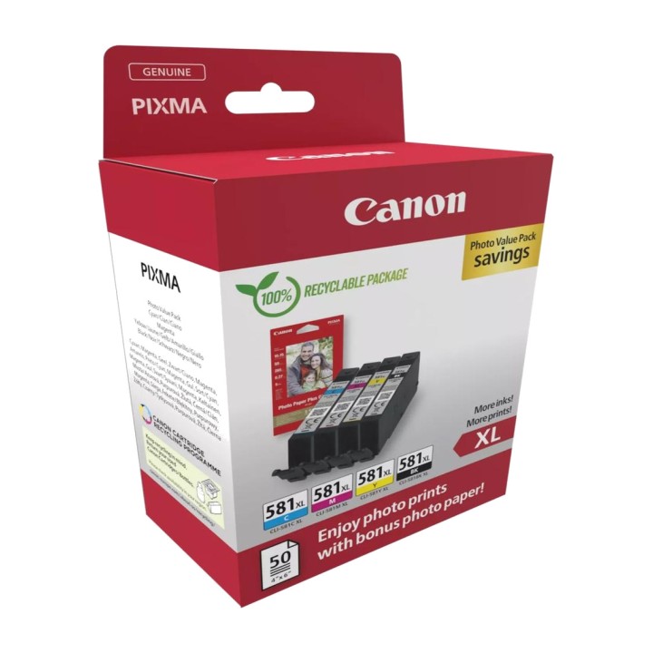 CANON Ink cartridge pack with photo paper CLI-581XL BK/C/M/Y