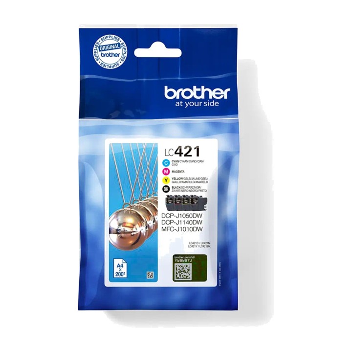 BROTHER Pack of 4 original ink cartridges LC-421