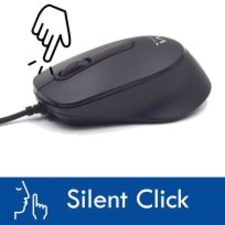 EWENT Mouse ottico cablato con clic silenzioso EW3159