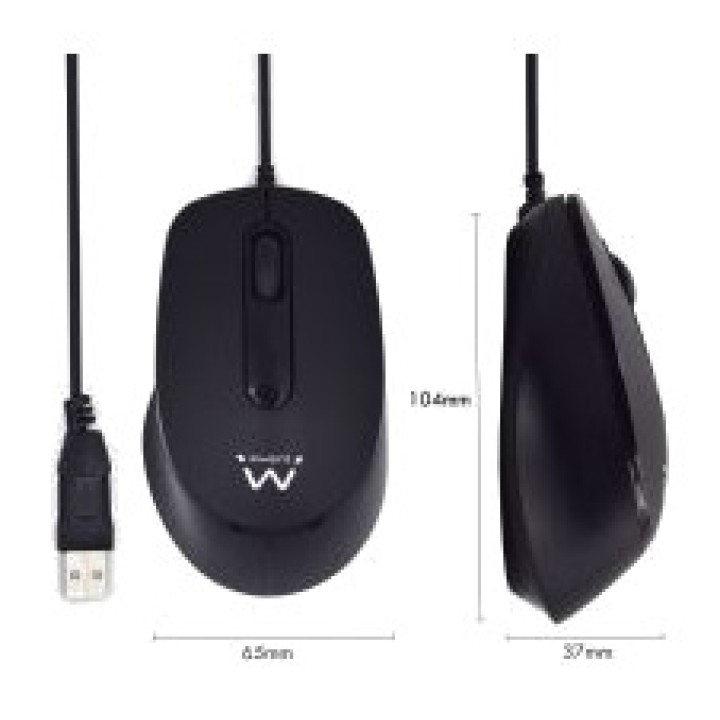 EWENT Wired optical mouse with silent click EW3159