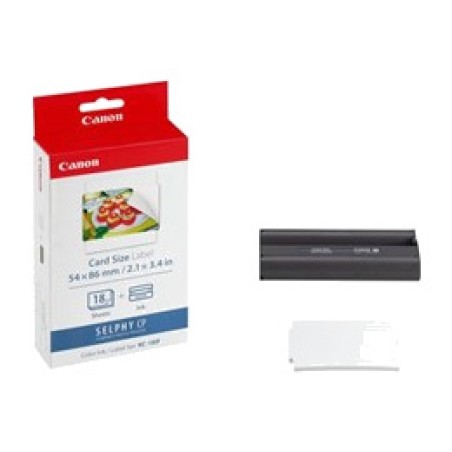 kit di inchiostro e carta fotografica adesiva formato carta per stampante a sublimazione selphy-54x86mm 18 uds