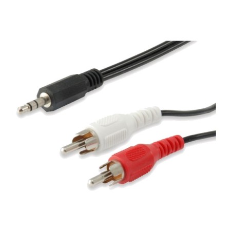 câble audio jack vers double rca avec connecteurs mâles 3,5mm 2,5m