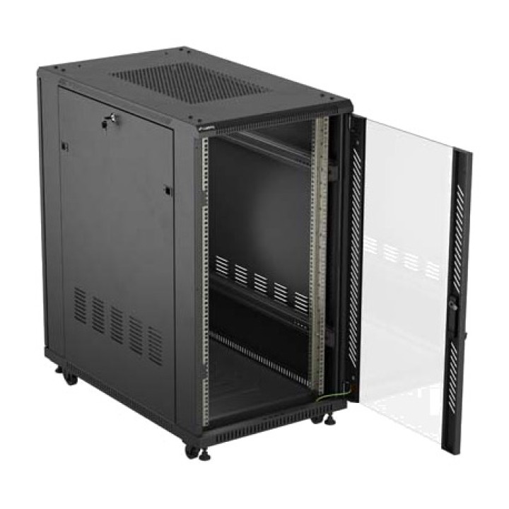 LANBERG Armari rack de terra amb porta de vidre 19" 22U